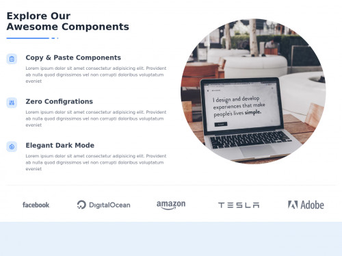 tailwind Feature Component with Trusted By section