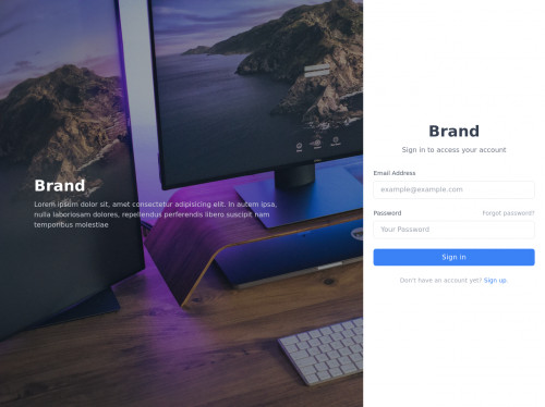 tailwind Login Page With Image