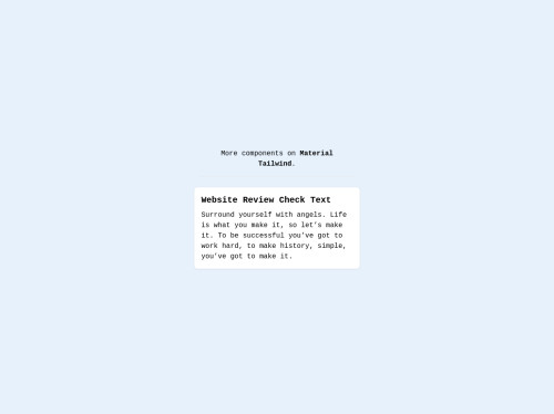 tailwind Tailwind CSS Text Only Card