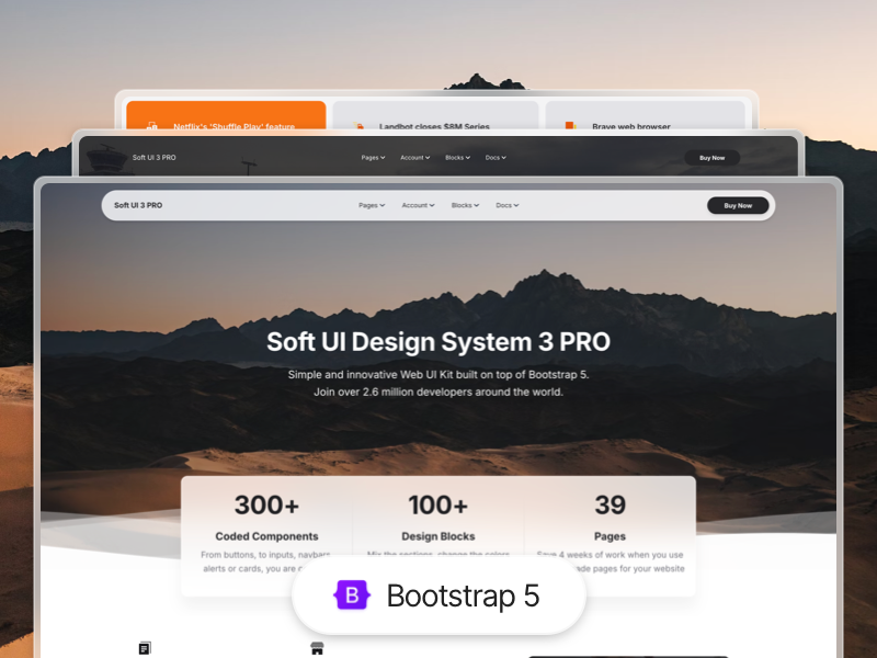 Soft UI Design System 3 PRO Image